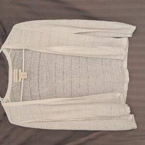 Cynthia Rowley White Open-Front Sweater